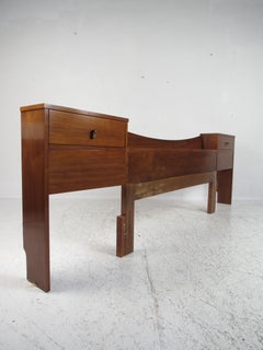 Queen Mid-Century Modern Walnut Headboard