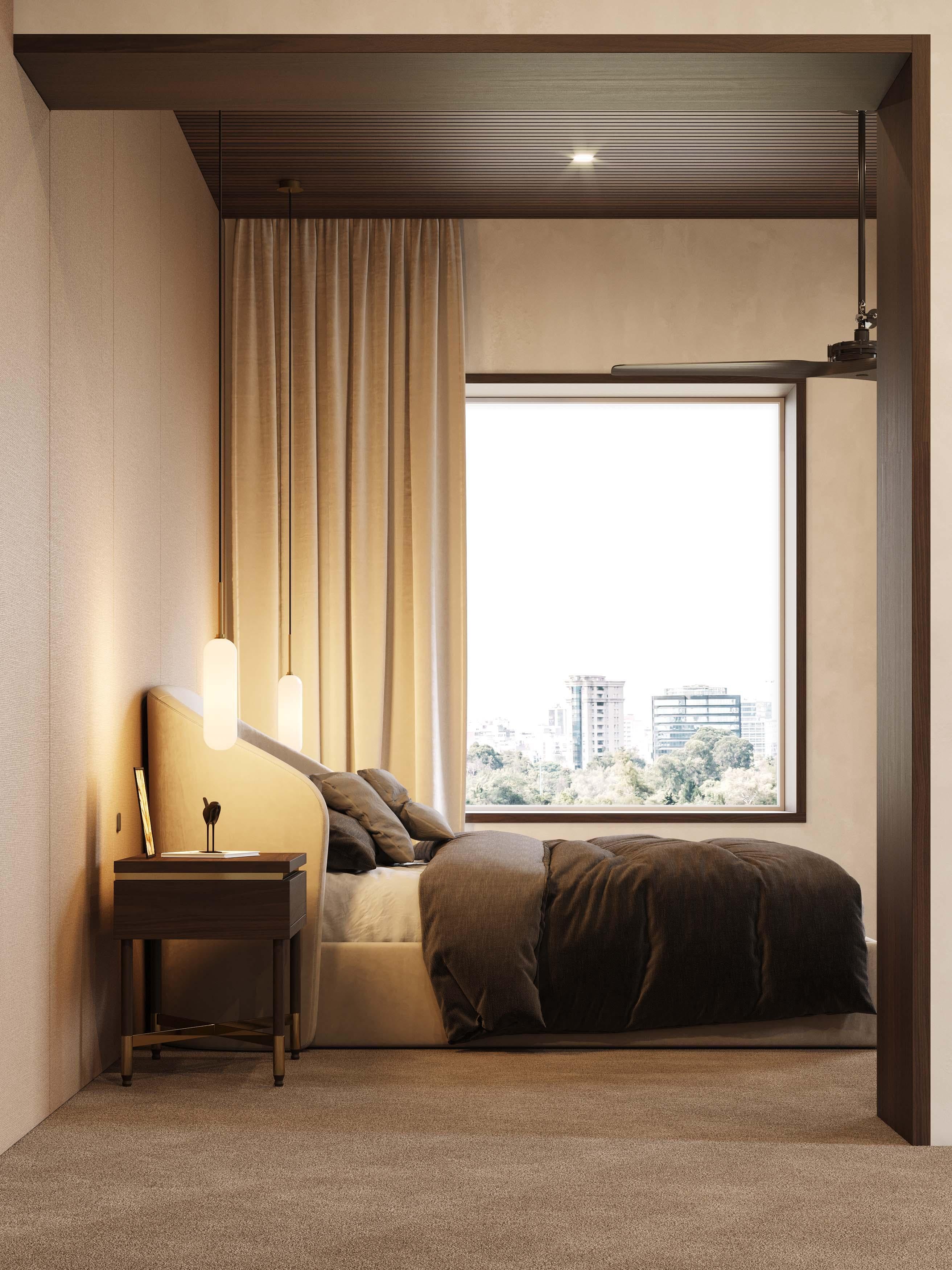 Queen Modernes Fortune-Bett aus Textilien, handgefertigt von Stylish Club im Zustand „Neu“ im Angebot in Seroa, PT