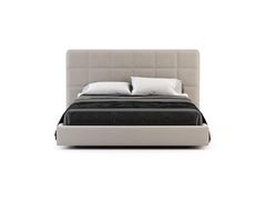 Queen Modern Madrid Bed made with velvet and leather, Handmade by Stylish Club