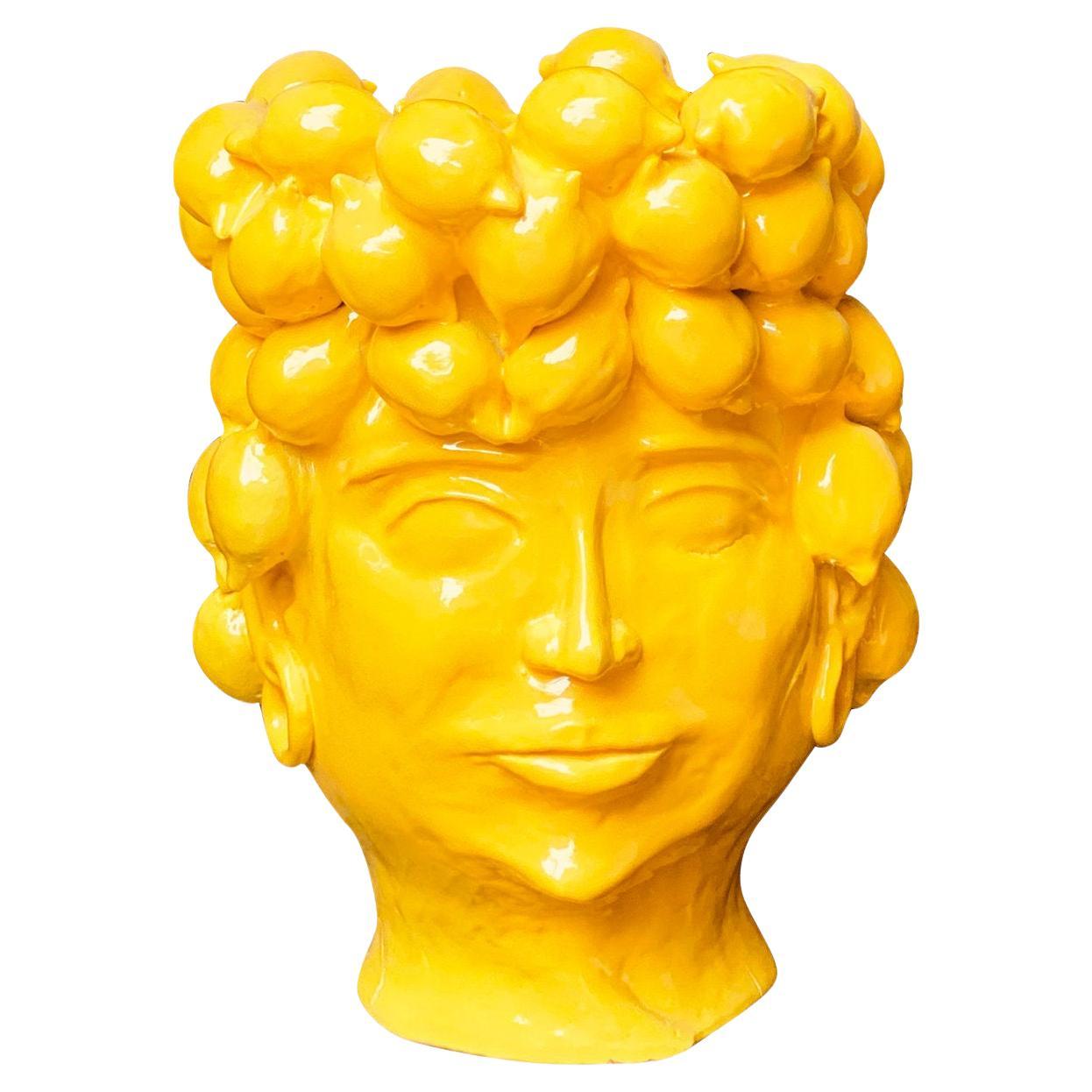 Queen of Country of Lemons Head Vase For Sale