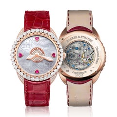 Queen of Hearts 40 Luxury Diamond Watch for Women, 18 Karat Rose Gold