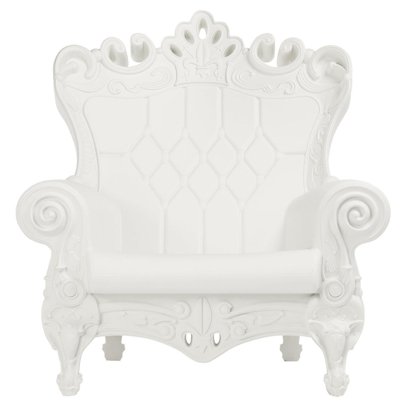 Queen of Love Armchair, Milky White For Sale