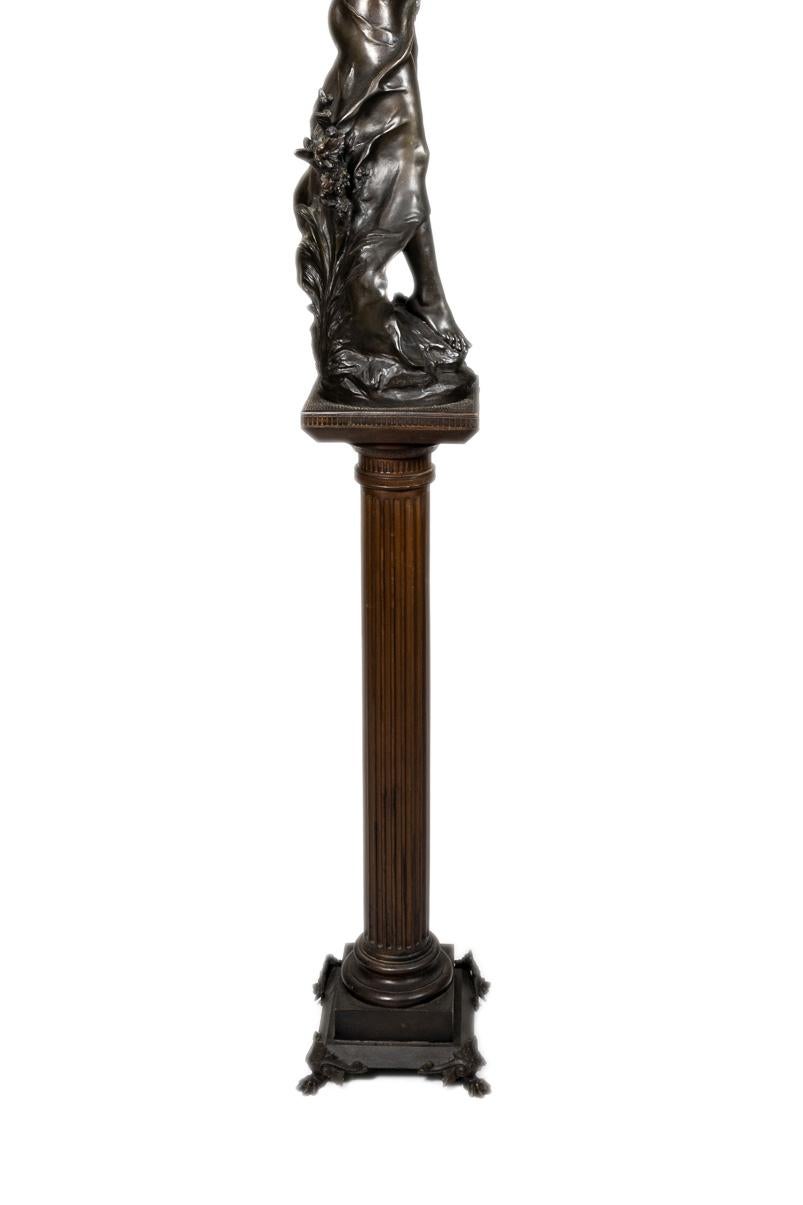 Belle Époque Sculpture de la Reine des champs par August Moreau, 19e siècle en vente
