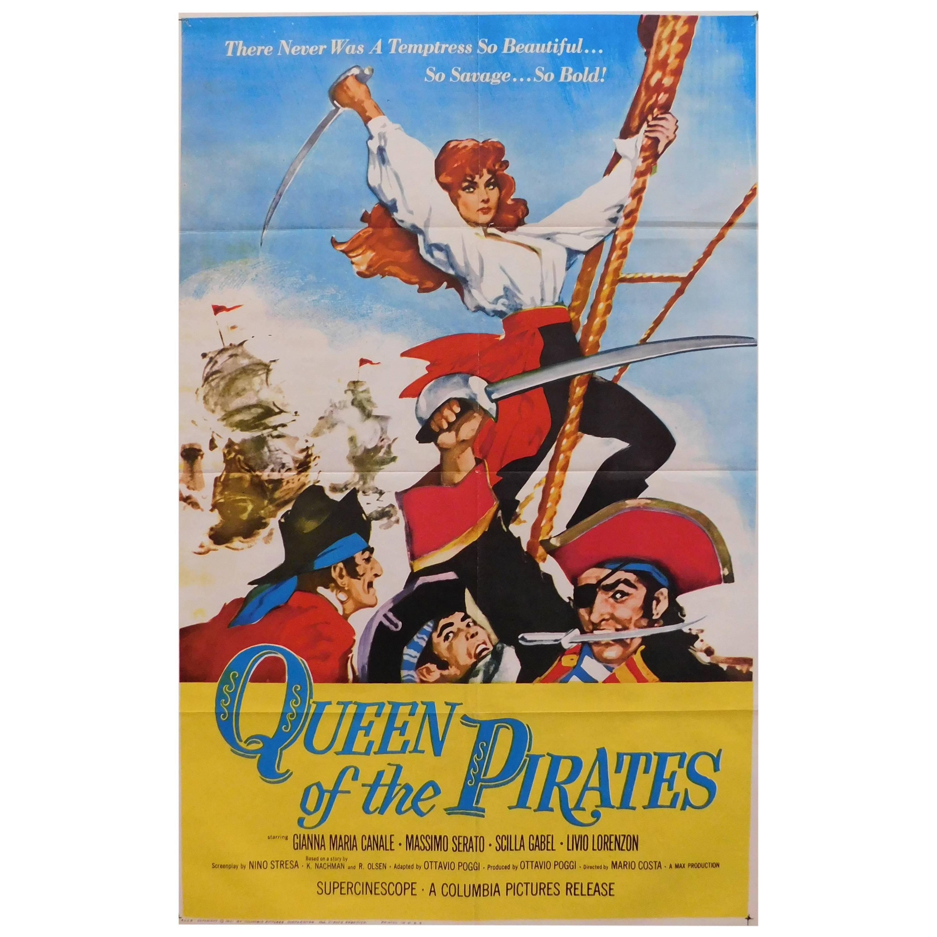 "Queen of the Pirates" 1961 Original Movie Poster