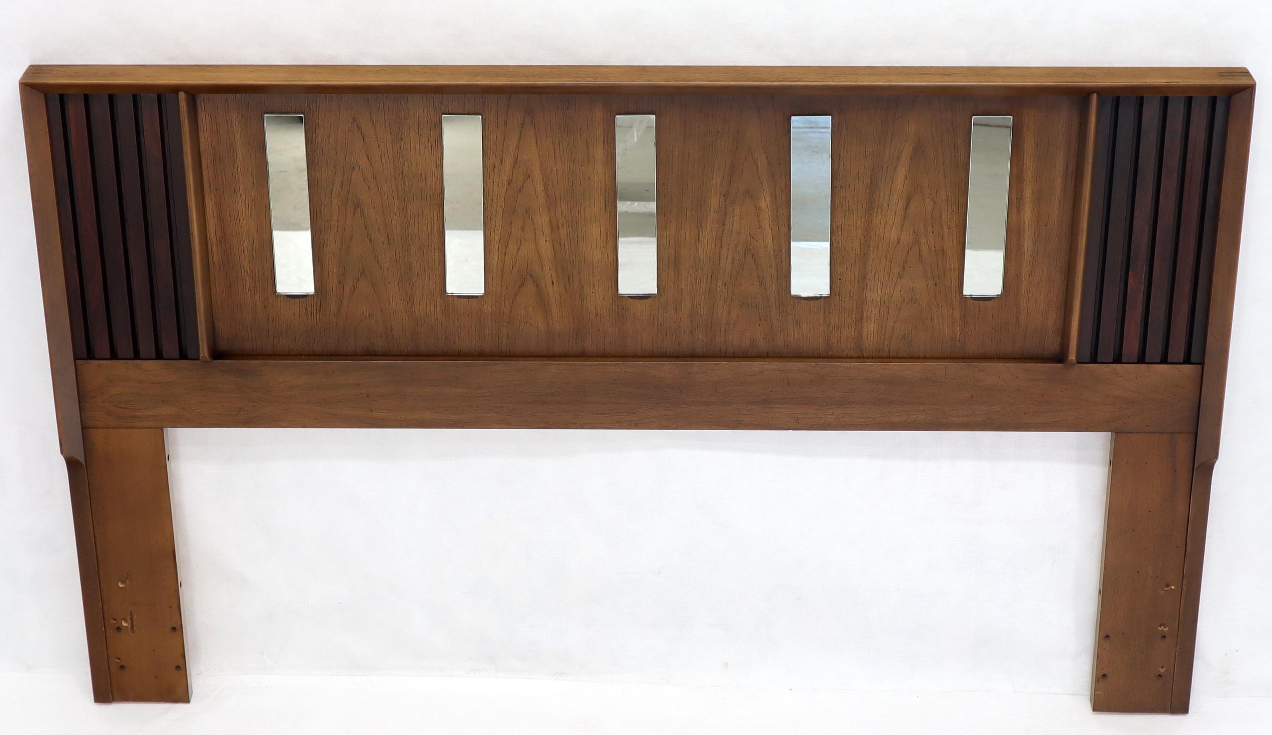 American Queen or Full Size Danish Mid-Century Modern Walnut Headboard