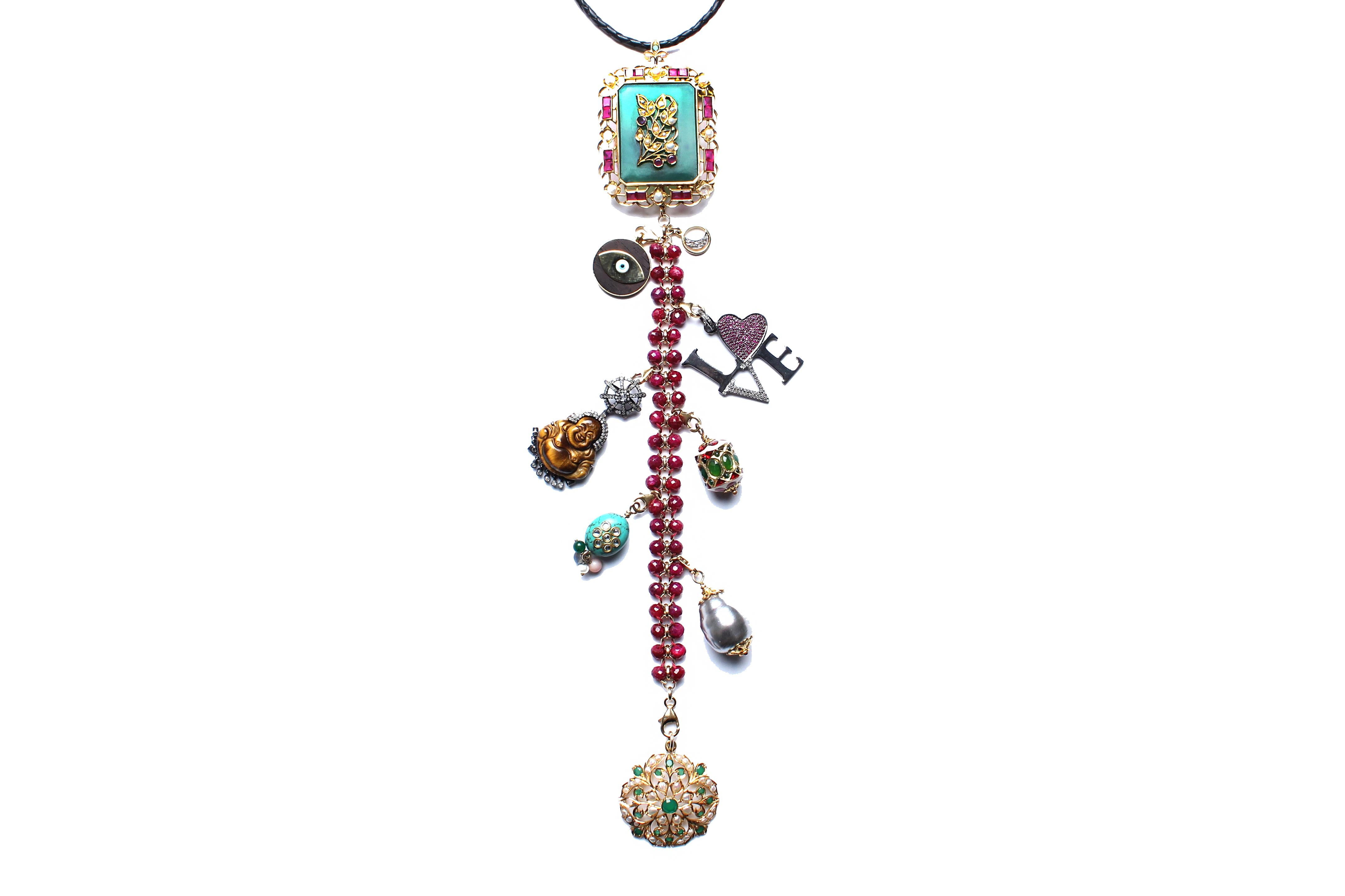 Contemporary Clarissa Bronfman 'Queen Shiva II' Symbol Tree Necklace