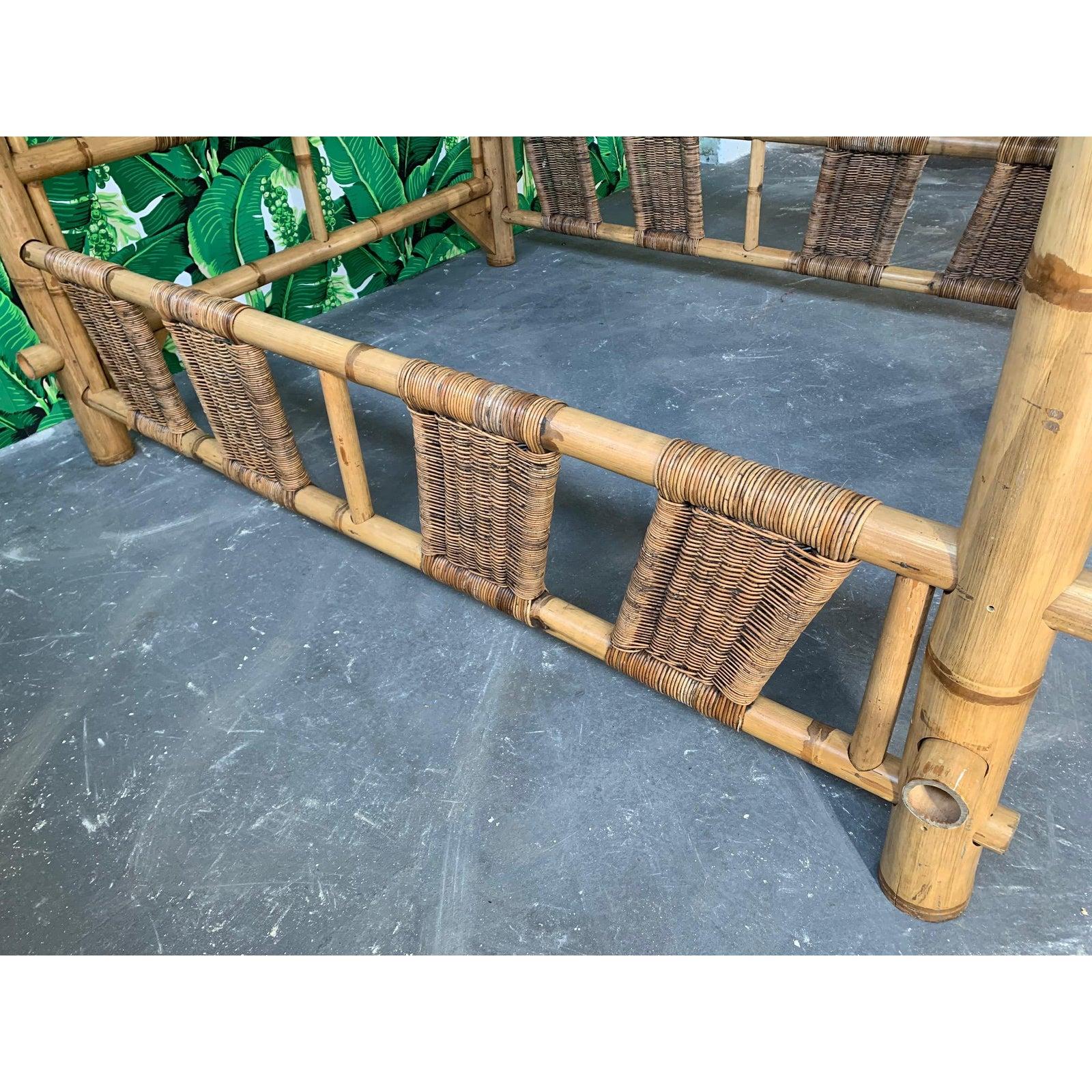 Queen Size Bamboo Canopy Bed 2