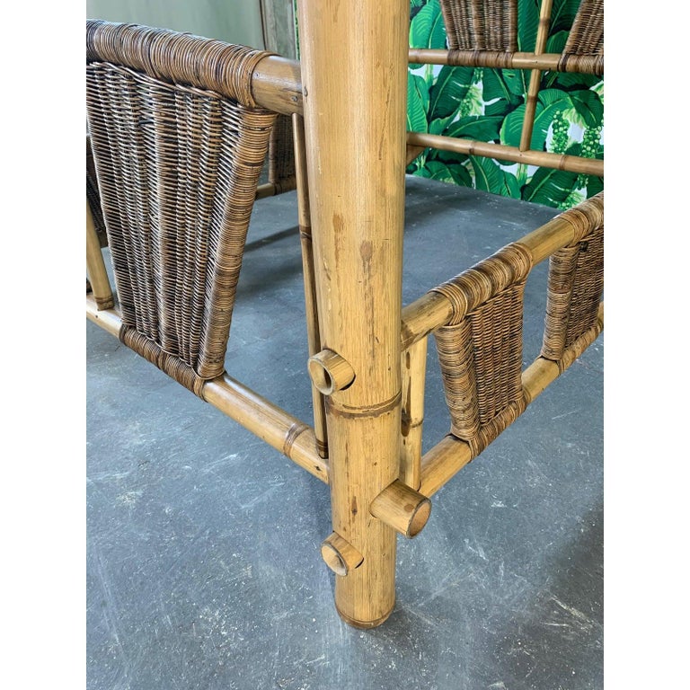 Queen Size Bamboo Canopy Bed at 1stDibs