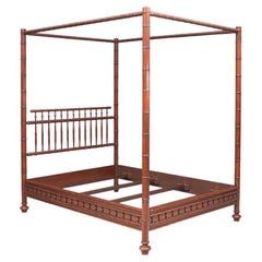 Queen Size Bamboo Form Canopy Bed