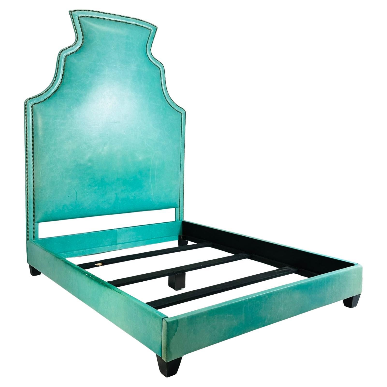 Queen Size Bed  Fully Upholstered in Leather