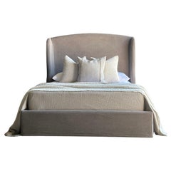 Queen Size Linen Slip Covered Bed