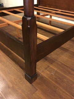 Queen Size Mahogany Pencil Post Bed by Leighton Hall