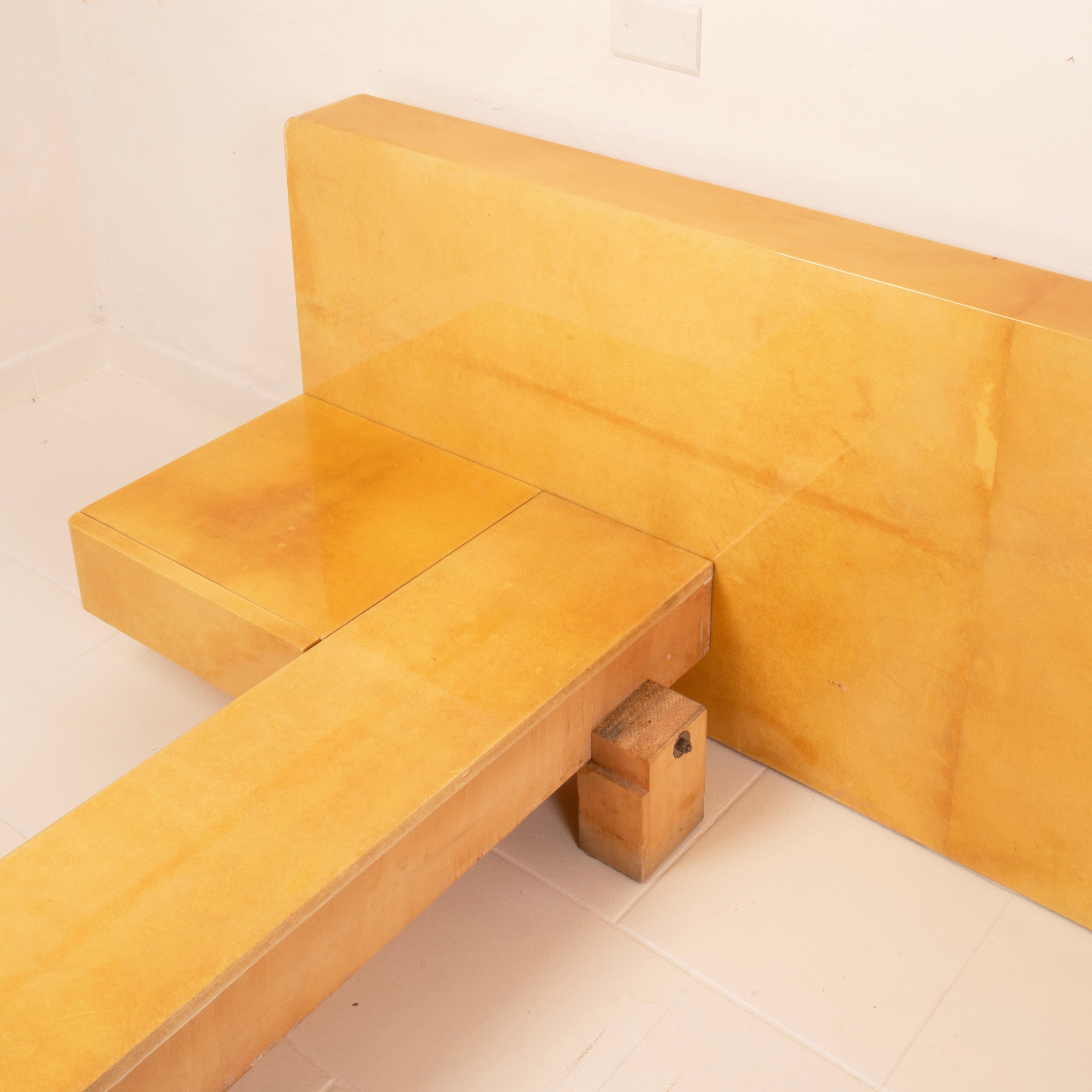 Queen Size Parchment Bed by Aldo Tura for TURA Milano, 1960 in vendita 10