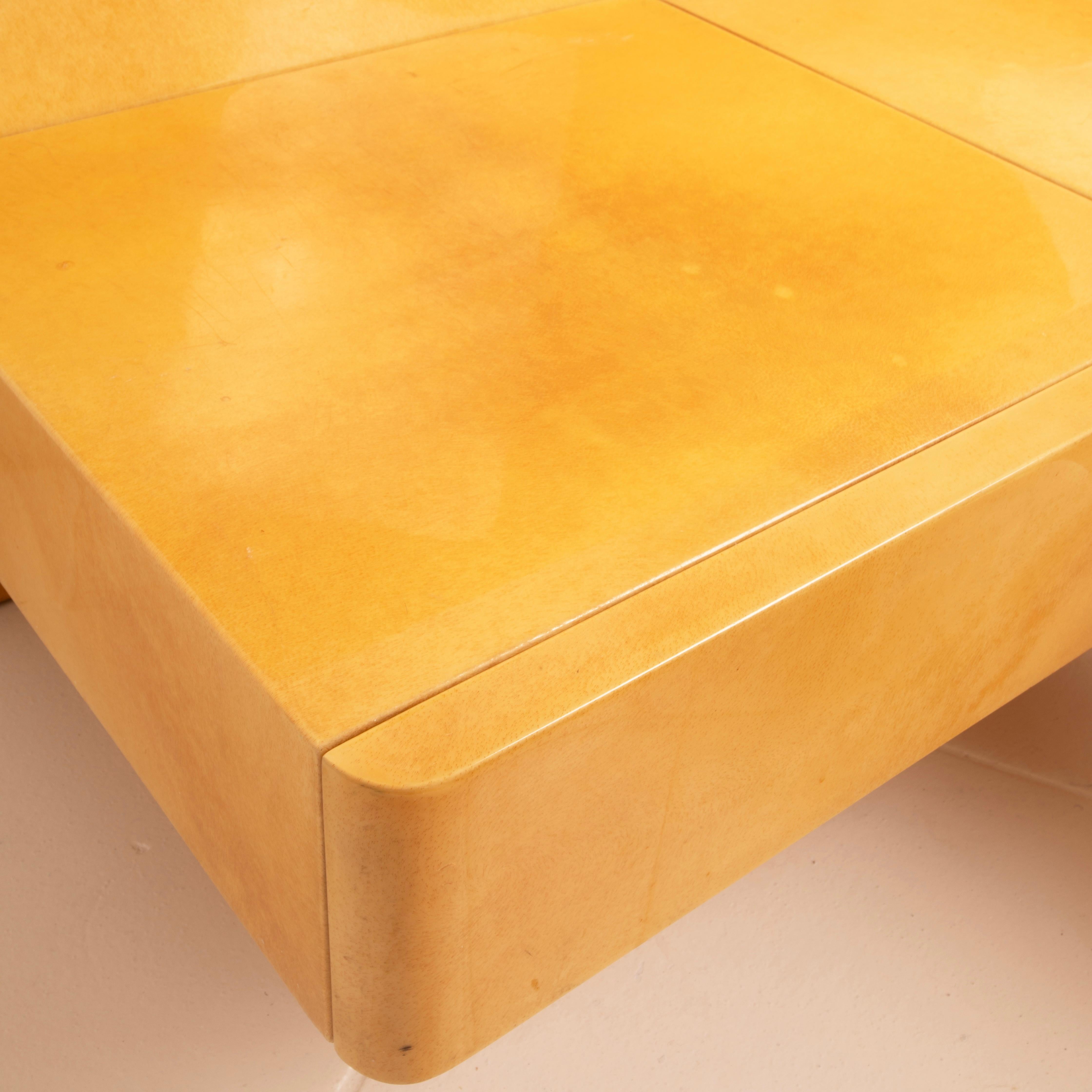Mid-20th Century Queen Size Parchment Bed by Aldo Tura for TURA Milano, 1960 in vendita