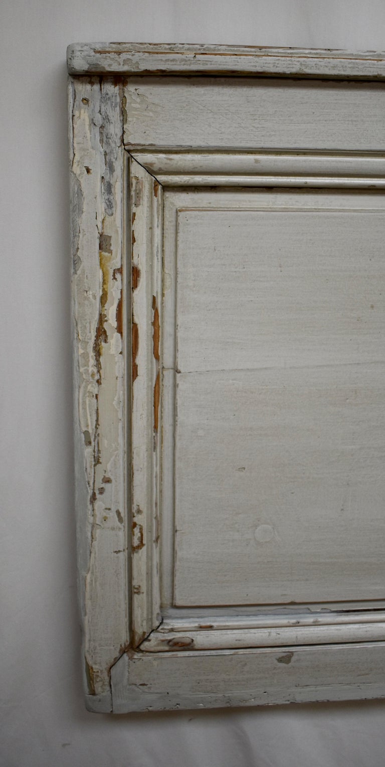 Queen Size Pine Headboard from Antique French Wall Panel at 1stDibs