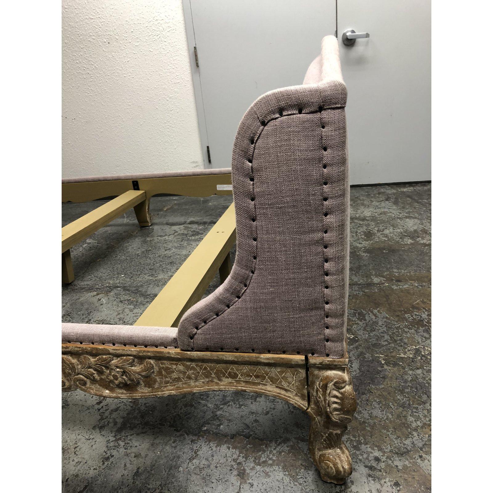 Fabric Queen-Size Ralph Lauren Ile Saint Louis Lilac Bed Frame