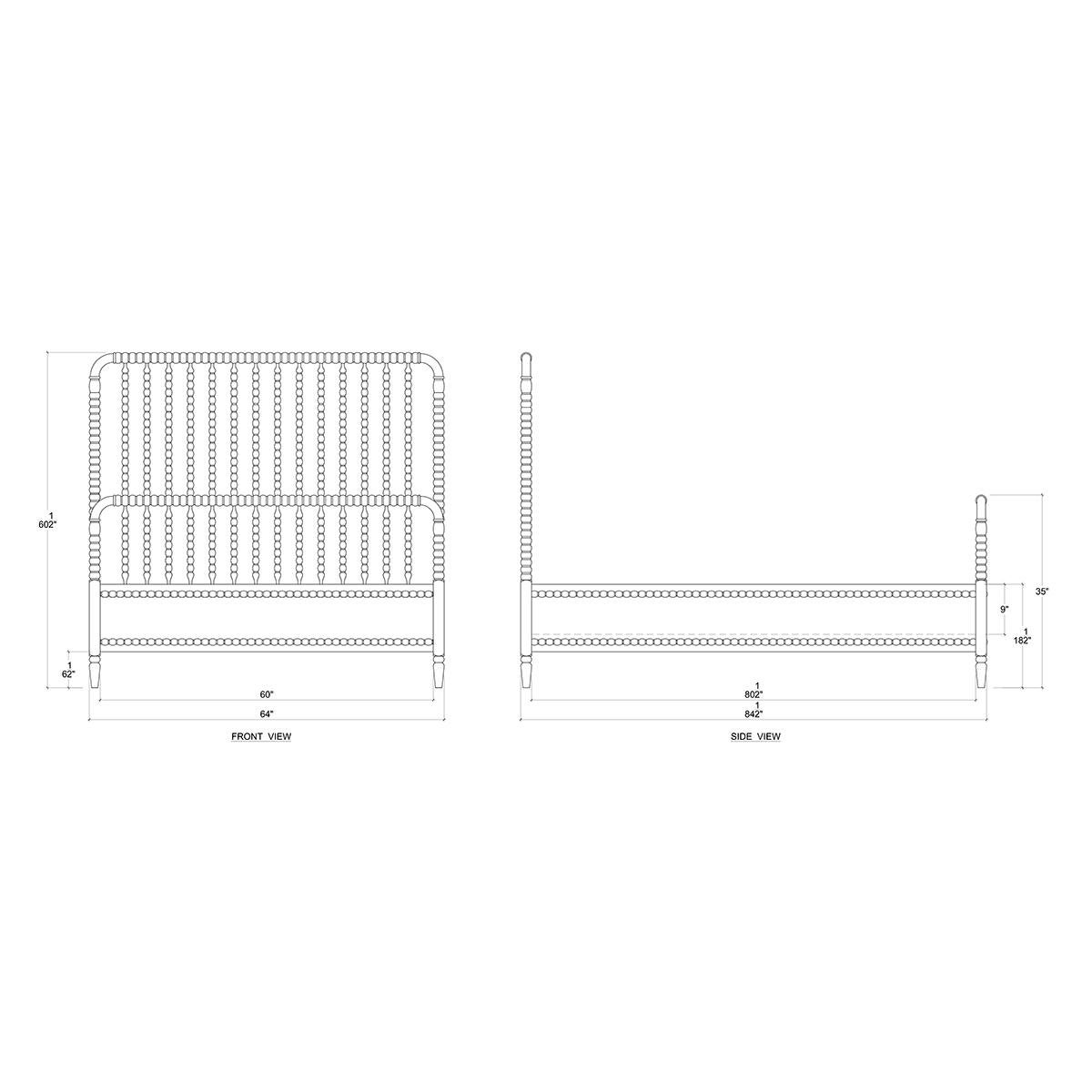 Asian Queen Size Spindle Bed Frame For Sale