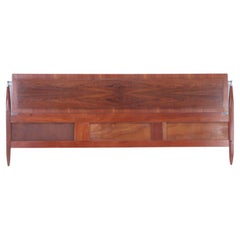 Retro Queen size walnut and rosewood headboard C 1960.