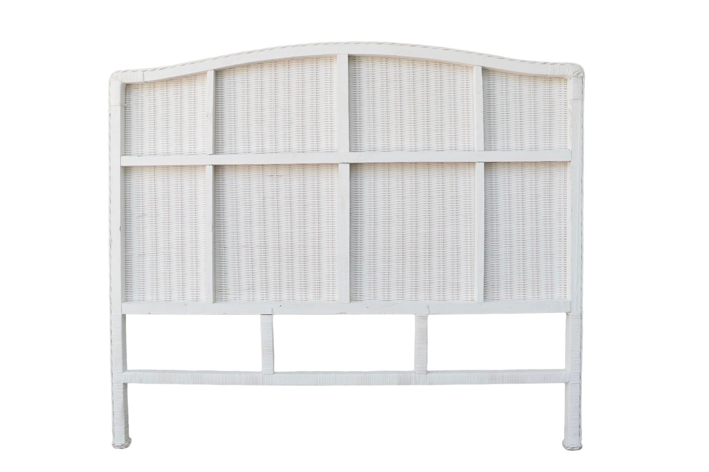 white cane headboard