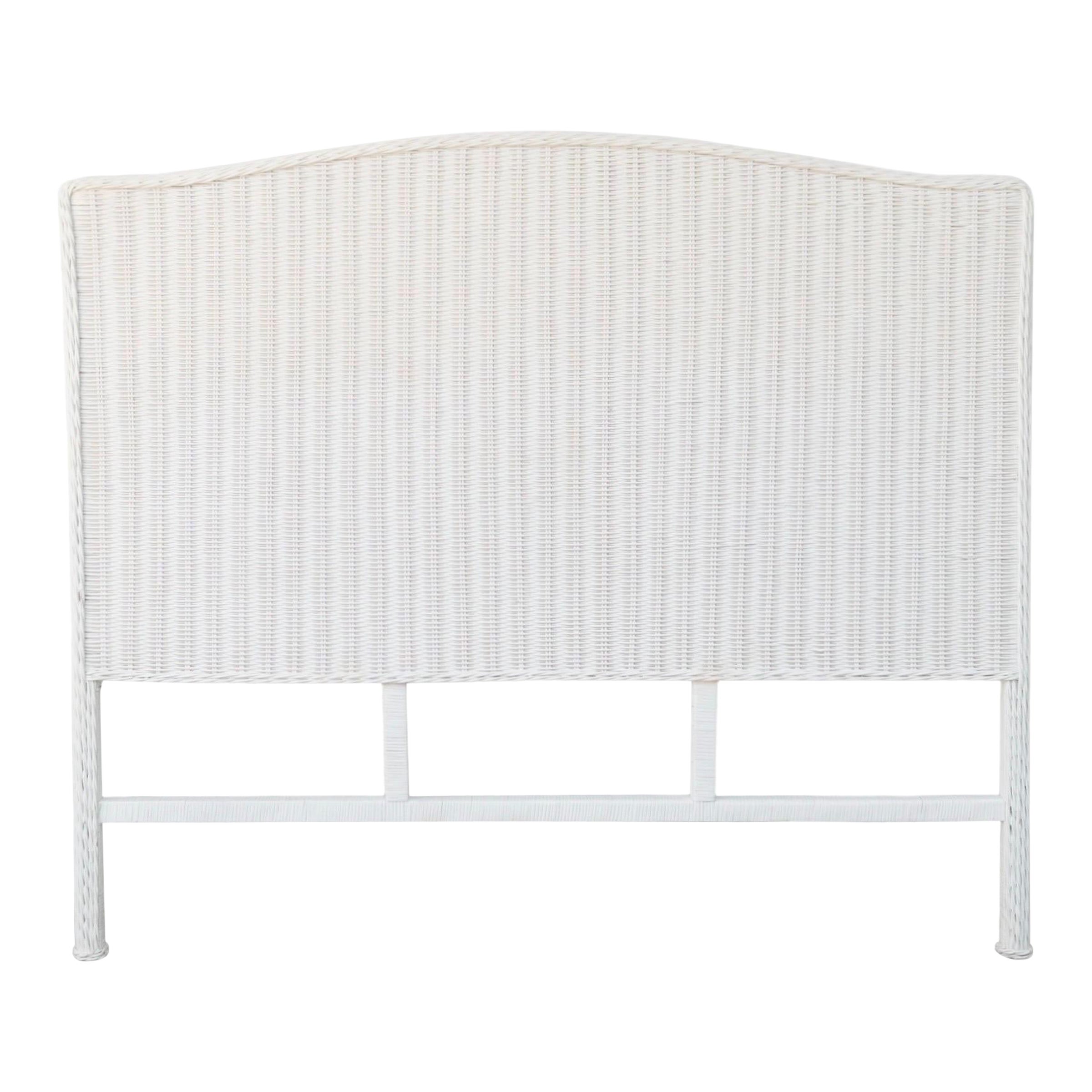 Tête de lit en osier blanc Queen Size