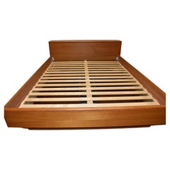 Queen Size Teak Platform Bed with Under Drawers