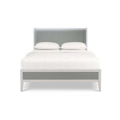 Queen Upholstered and Linen Wrapped Bed