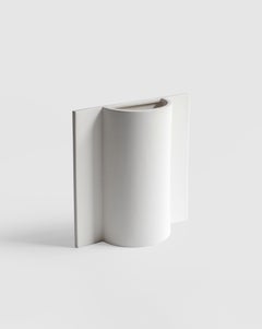 "Queen" Vase, Handmade White Ceramic, Chess-inspired Collection, Italy