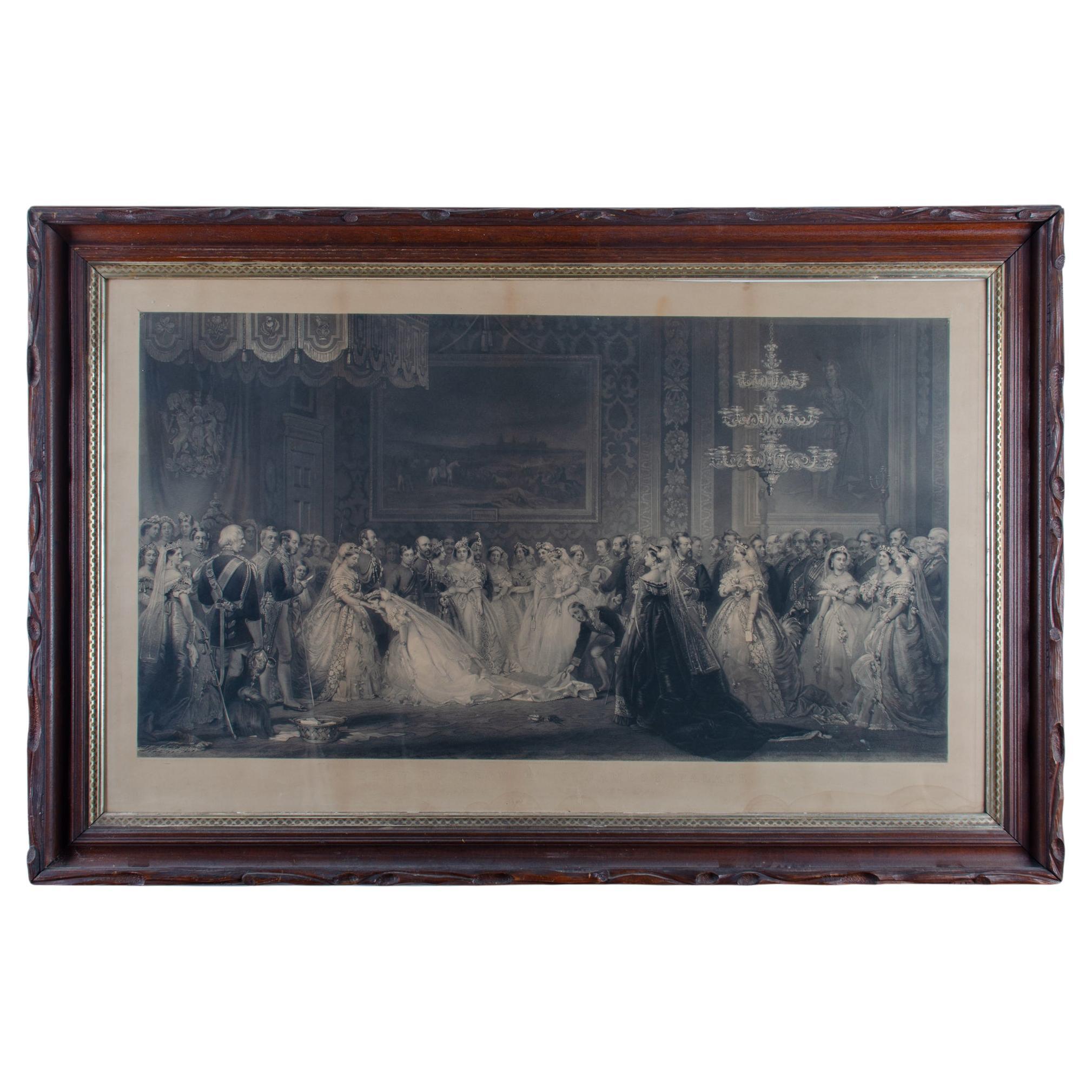 Queen Victoria Drawing Room at St. James's Palace Engraving Print For Sale