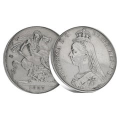 Queen Victoria Jubilee Head Silver Crown 1887