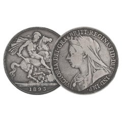 Queen Victoria Old Head Silver Crown 1893