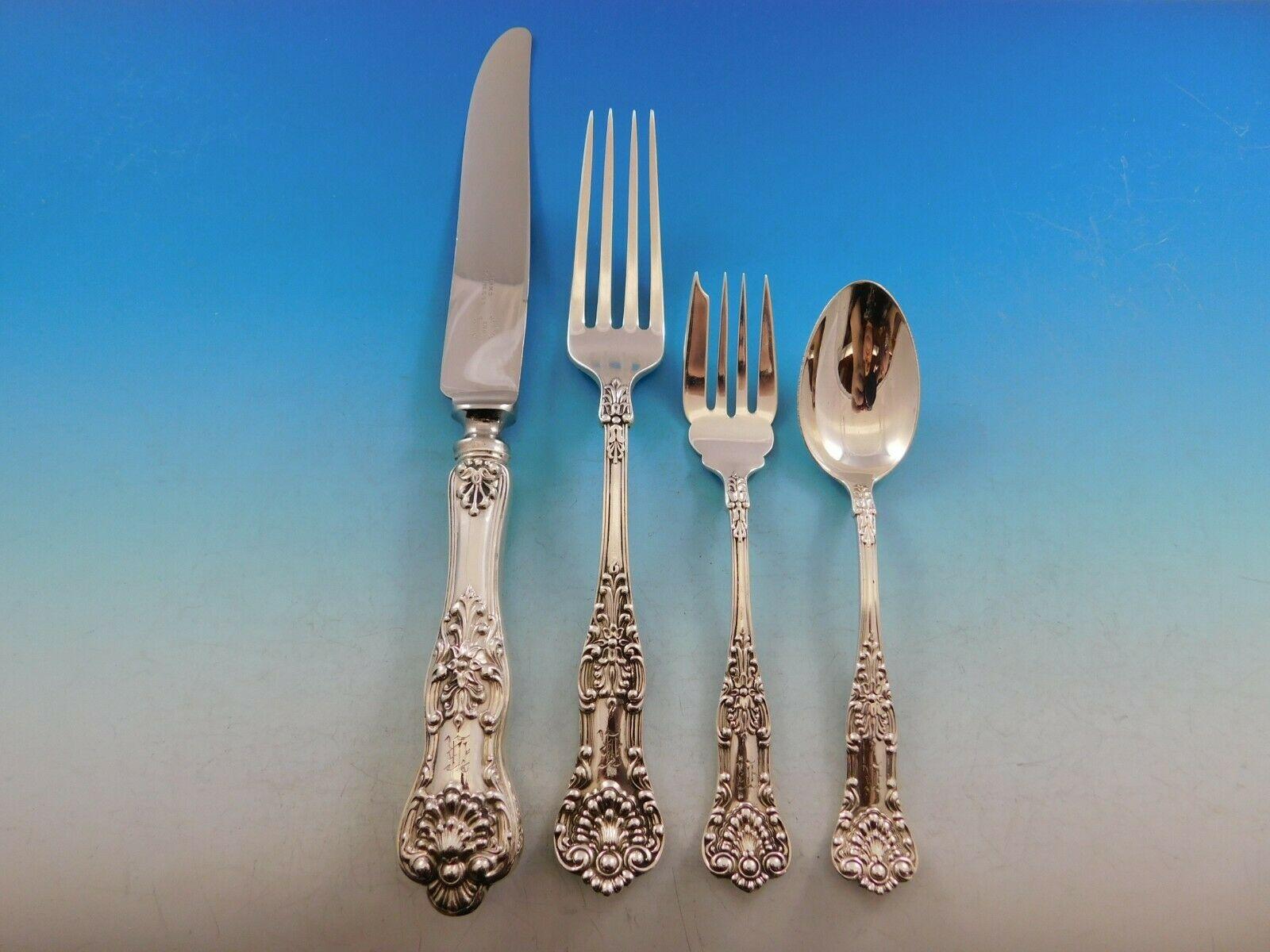 Canadian Queens by Birks Canada Sterling Silver Flatware Set Service 48 Pcs Dinner K Mono