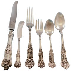 Queens by Birks:: Kanada:: Besteckset aus Sterlingsilber:: 48 Teile:: Abendessen K Mono