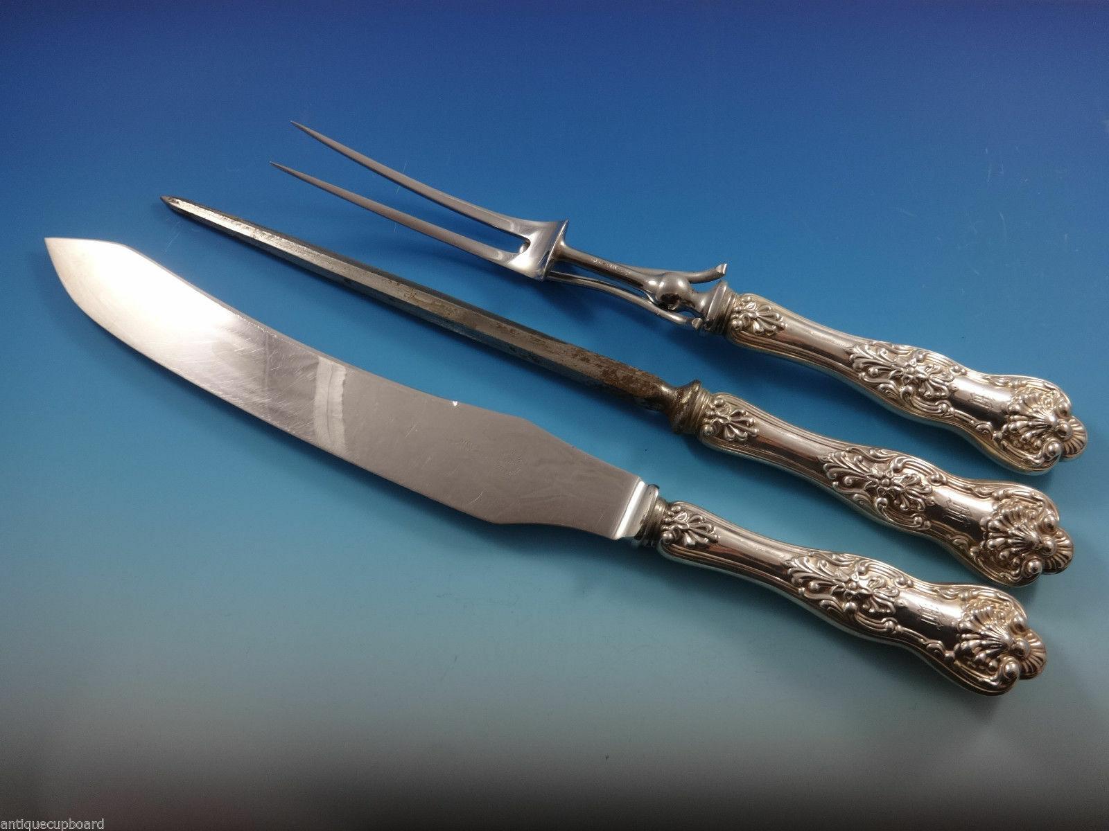 Queens by Birks Sterling Silver Flatware Set Dinner Service 63 Pieces