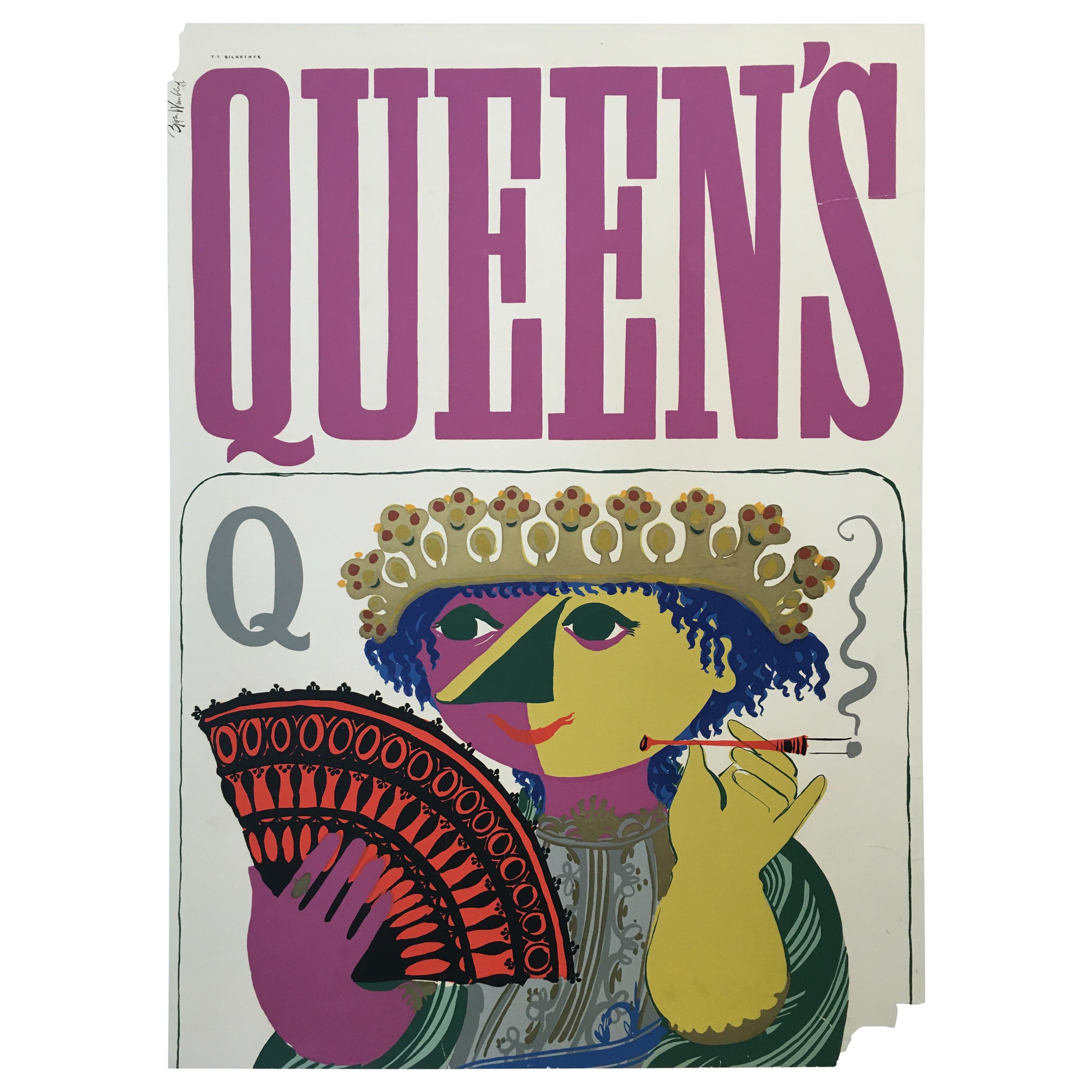 Queen's by Björn Wünblad Original Vintage Poster, 1954