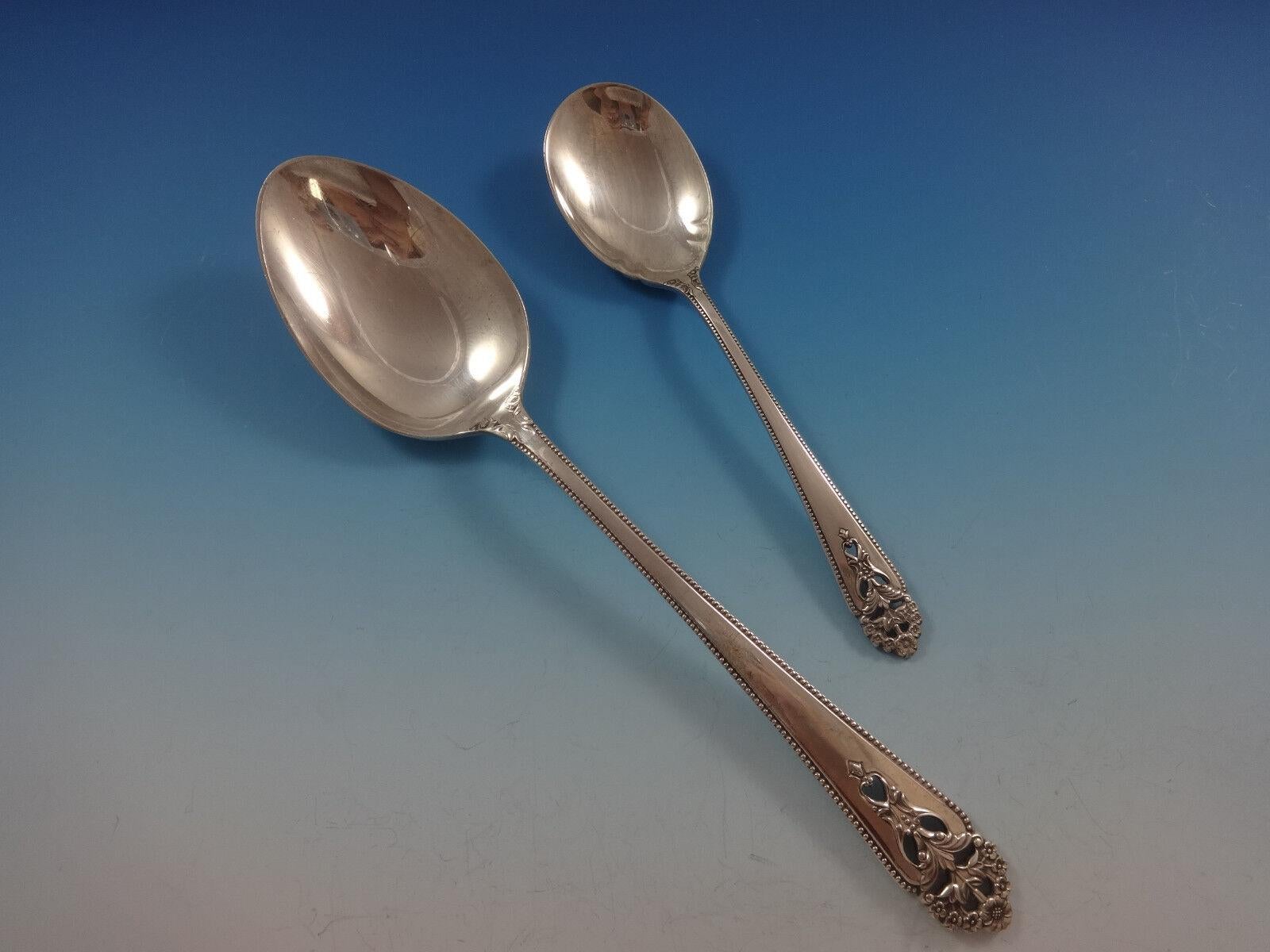 Juego de cubiertos Queen's Lace by International Sterling Silver 12 Servicios 51 Piezas en Excelente estado para la venta en Big Bend, WI
