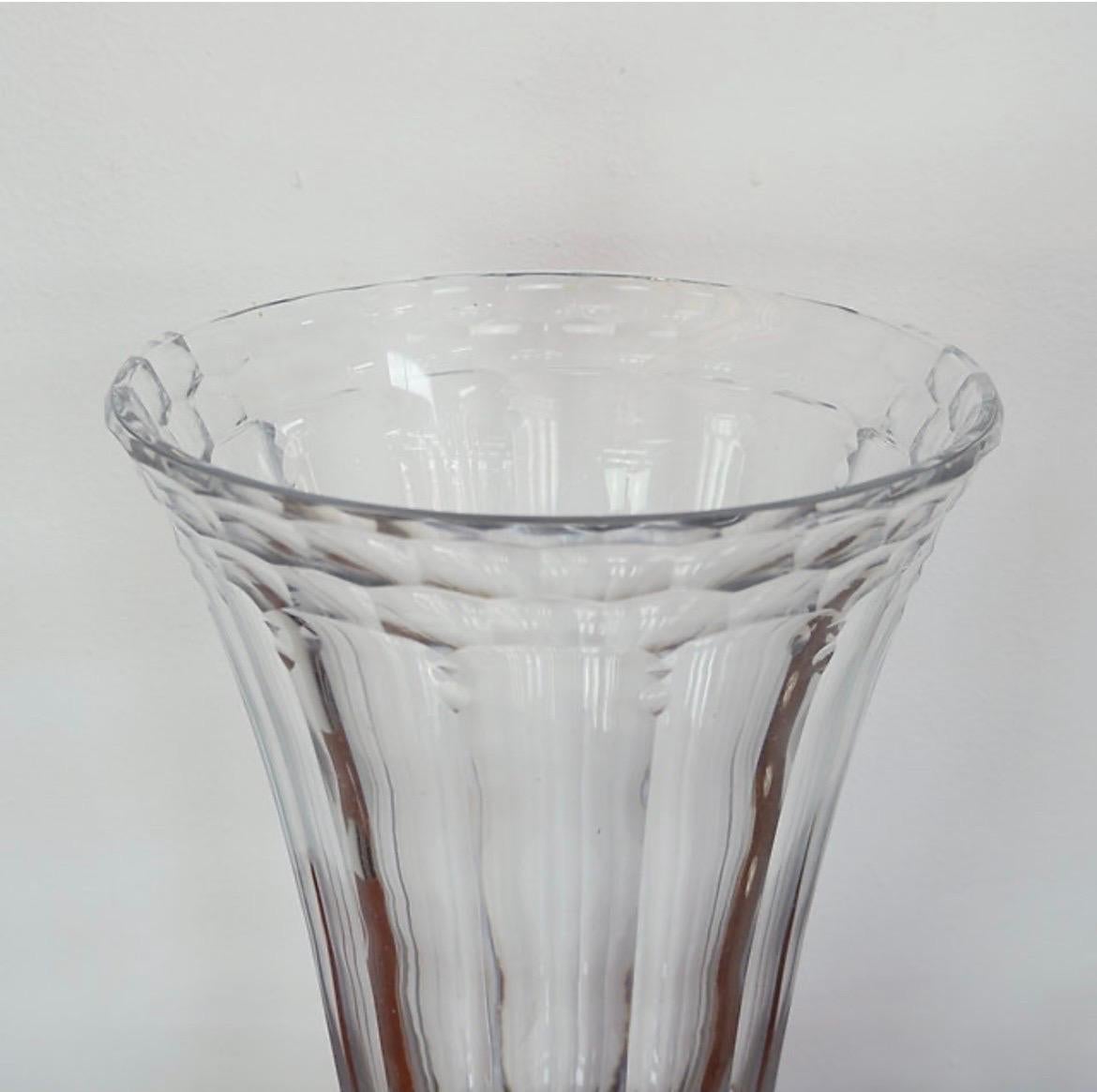 XX secolo Vaso in cristallo trasparente Queensland Val Saint Lambert in vendita