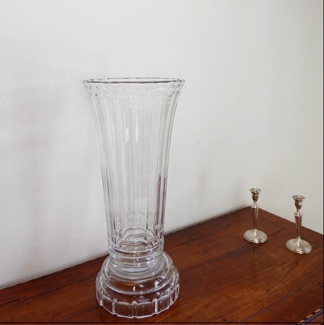 Vaso in cristallo trasparente Queensland Val Saint Lambert in vendita 3