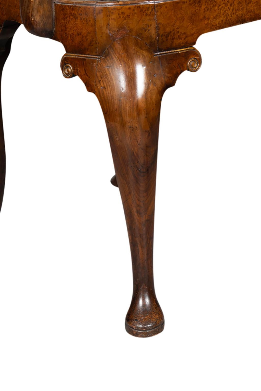 Queen Anne Burl Walnut Armchair 1