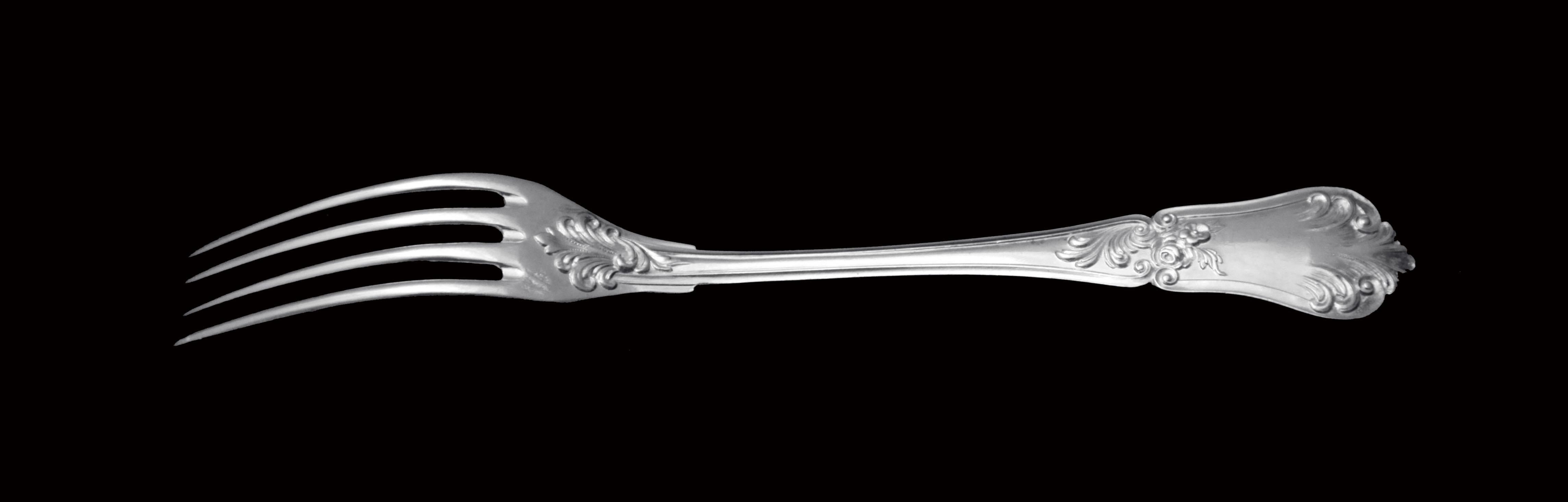 Queille & Soufflot - 37pc. Antique French 19th Century Dessert Flatware Set ! In Good Condition For Sale In Wilmington, DE