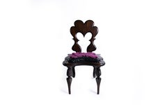 Quelaag's Chair – Handcrafted Carved and Upholstered Contemporary Gothic Chair
