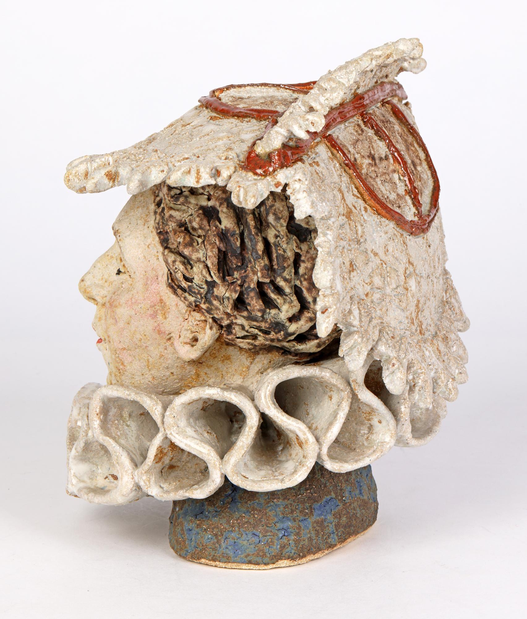 Quentin Bell Attributed Stoneware Elizabethan Lady’s Head For Sale 5