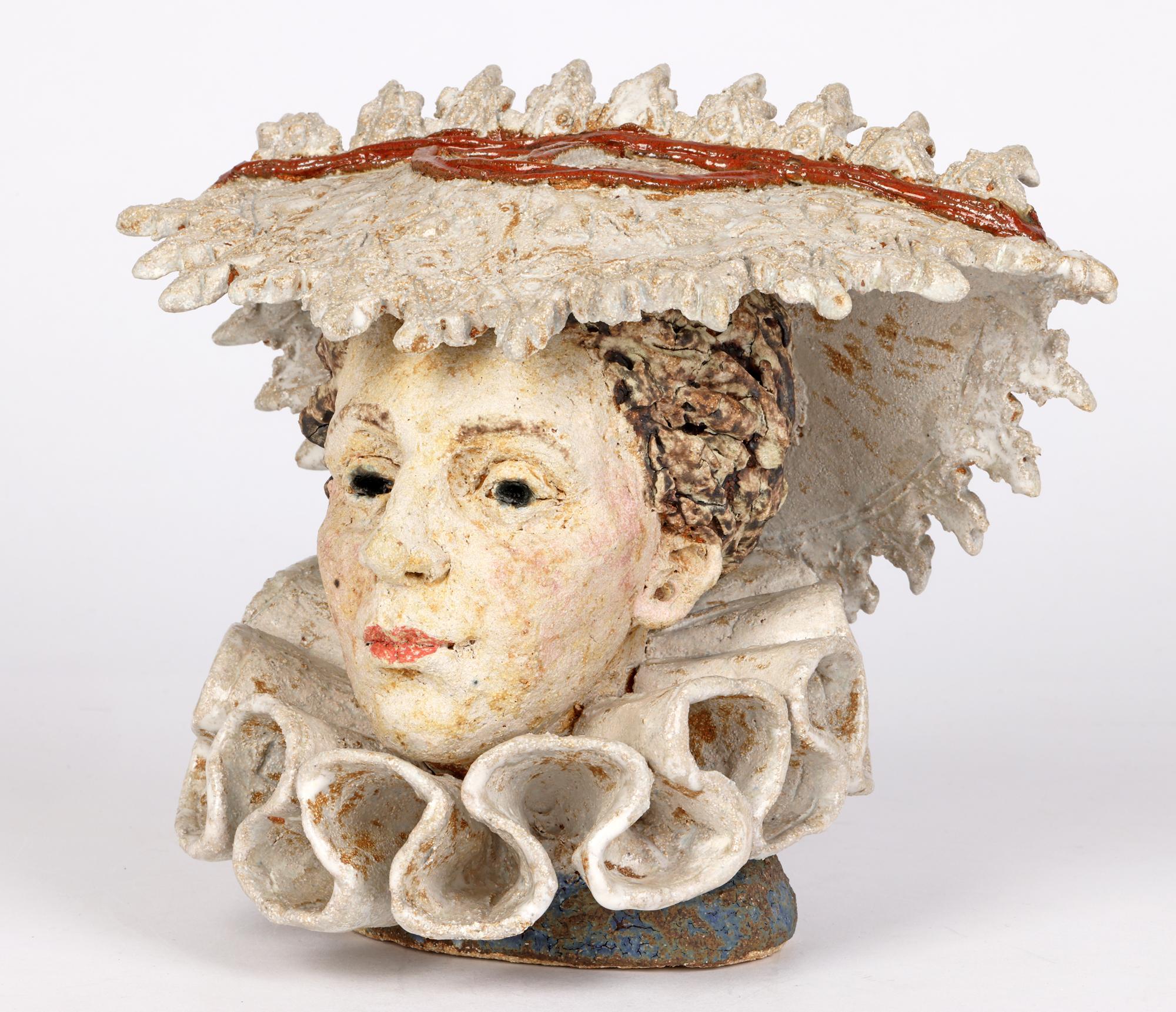 Quentin Bell Attributed Stoneware Elizabethan Lady’s Head For Sale 9