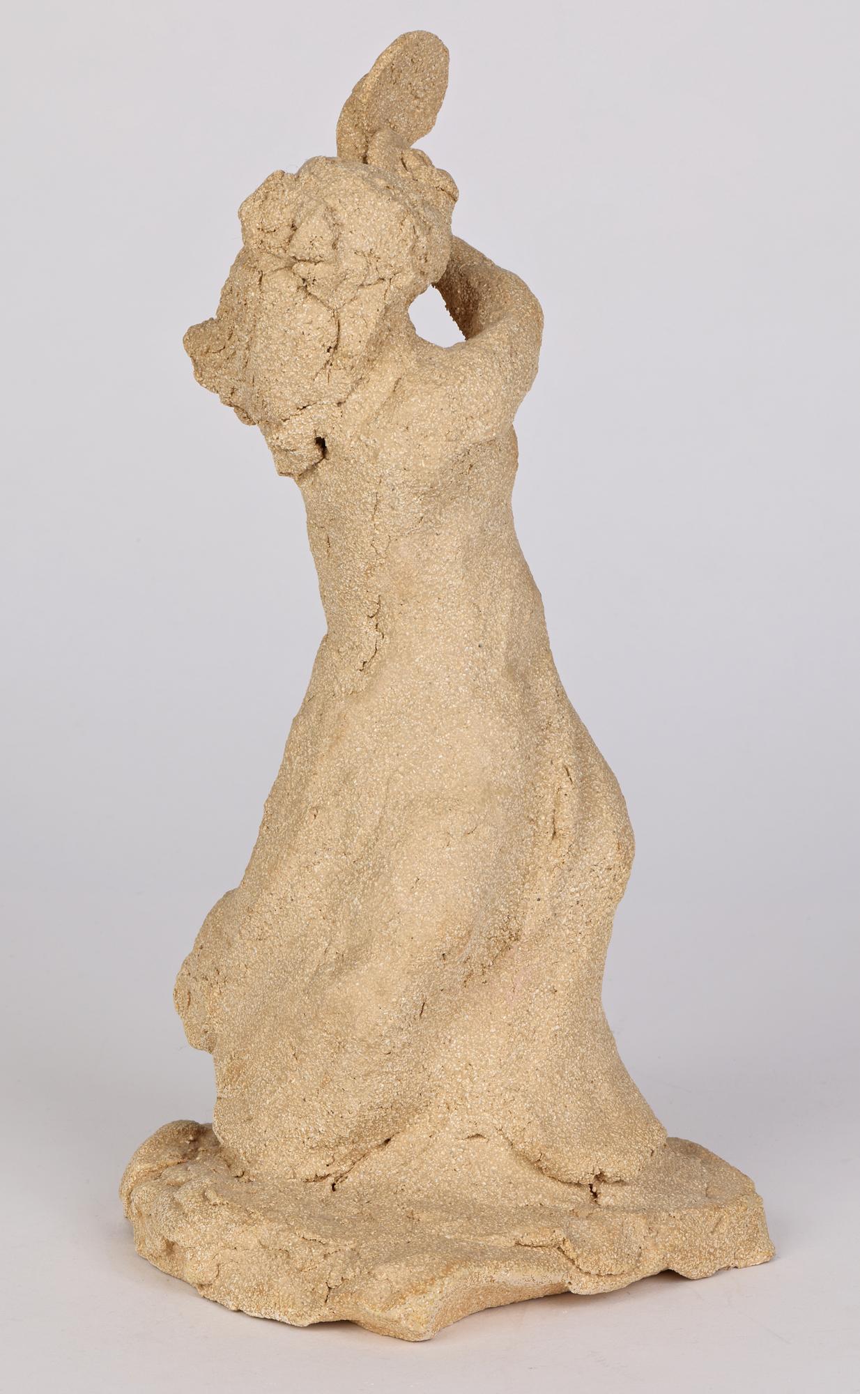 Quentin Bell Attributed Stoneware Girl Playing Cymbals (Fille jouant des cymbales) en vente 3