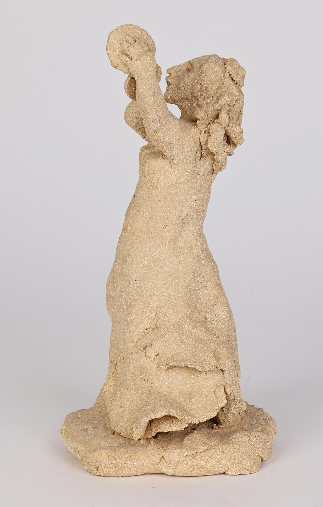 Quentin Bell Attributed Stoneware Girl Playing Cymbals (Fille jouant des cymbales) en vente 5