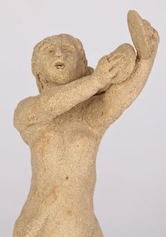 Quentin Bell Attributed Stoneware Girl Playing Cymbals