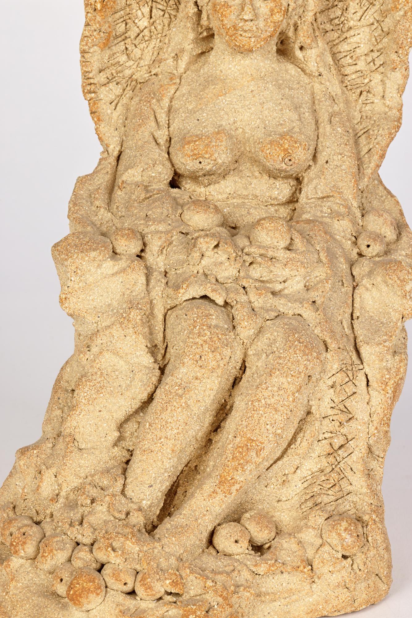 Mid-Century Modern Quentin Bell Attributed Stoneware Nude in Arbor Sculpture en vente