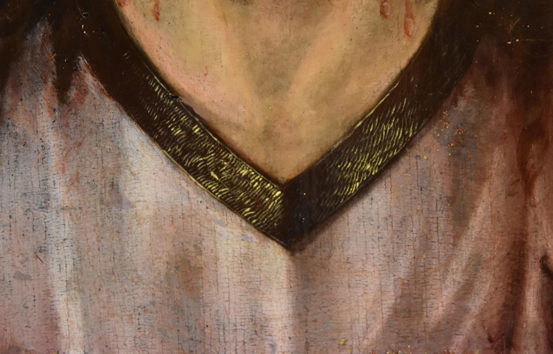 Ecce Homo Christ Metsys 16th Century Paint Oil on table Flemish Old master For Sale 3