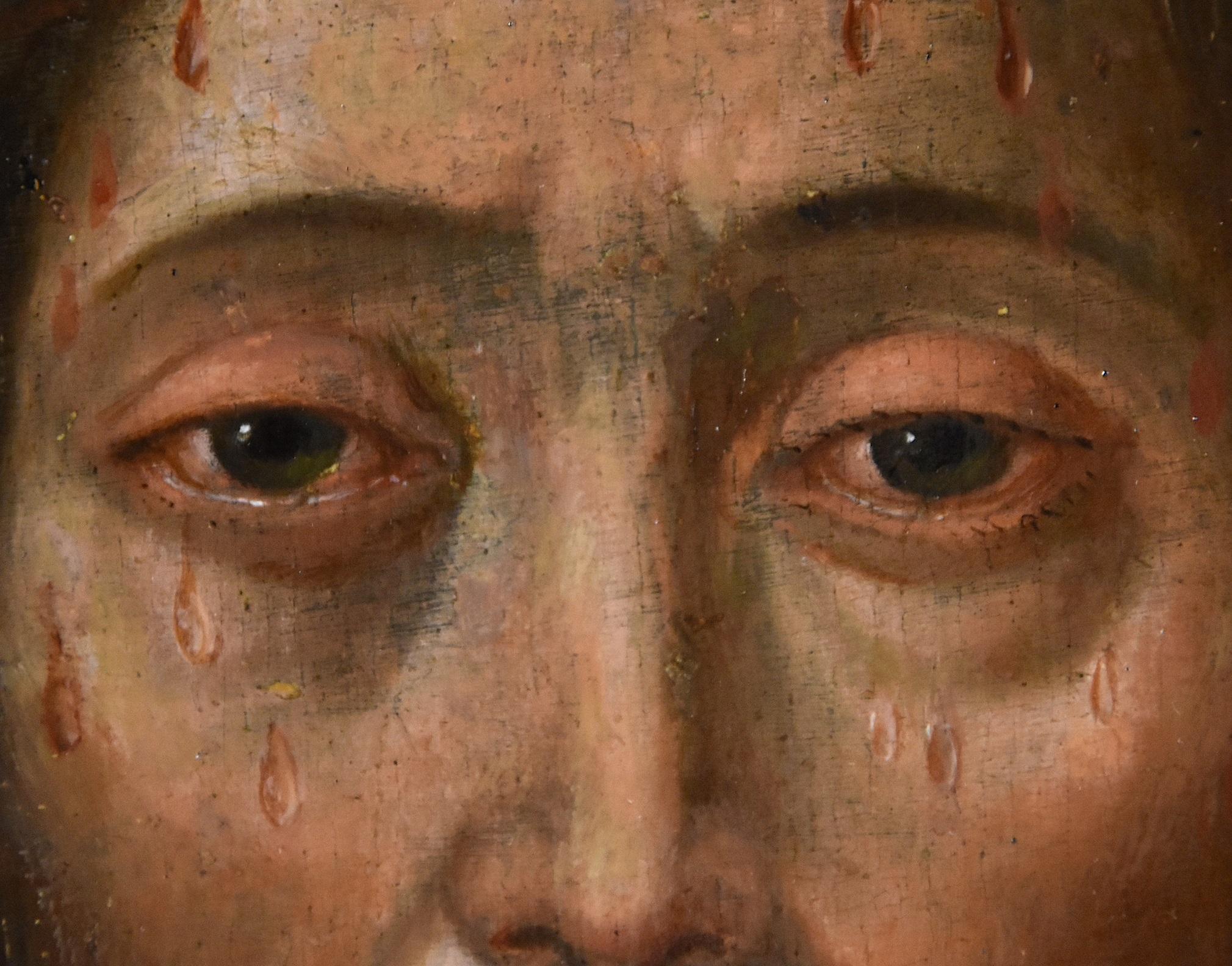 Ecce Homo Christ Metsys 16th Century Paint Oil on table Flemish Old master For Sale 4