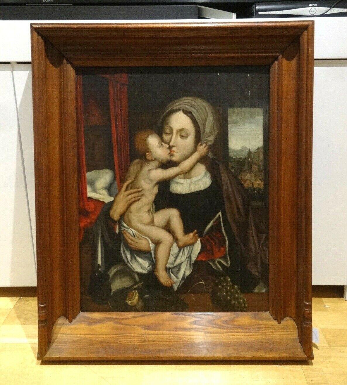 Madonna And Child, 16th Century - Painting by Quentin METSYS