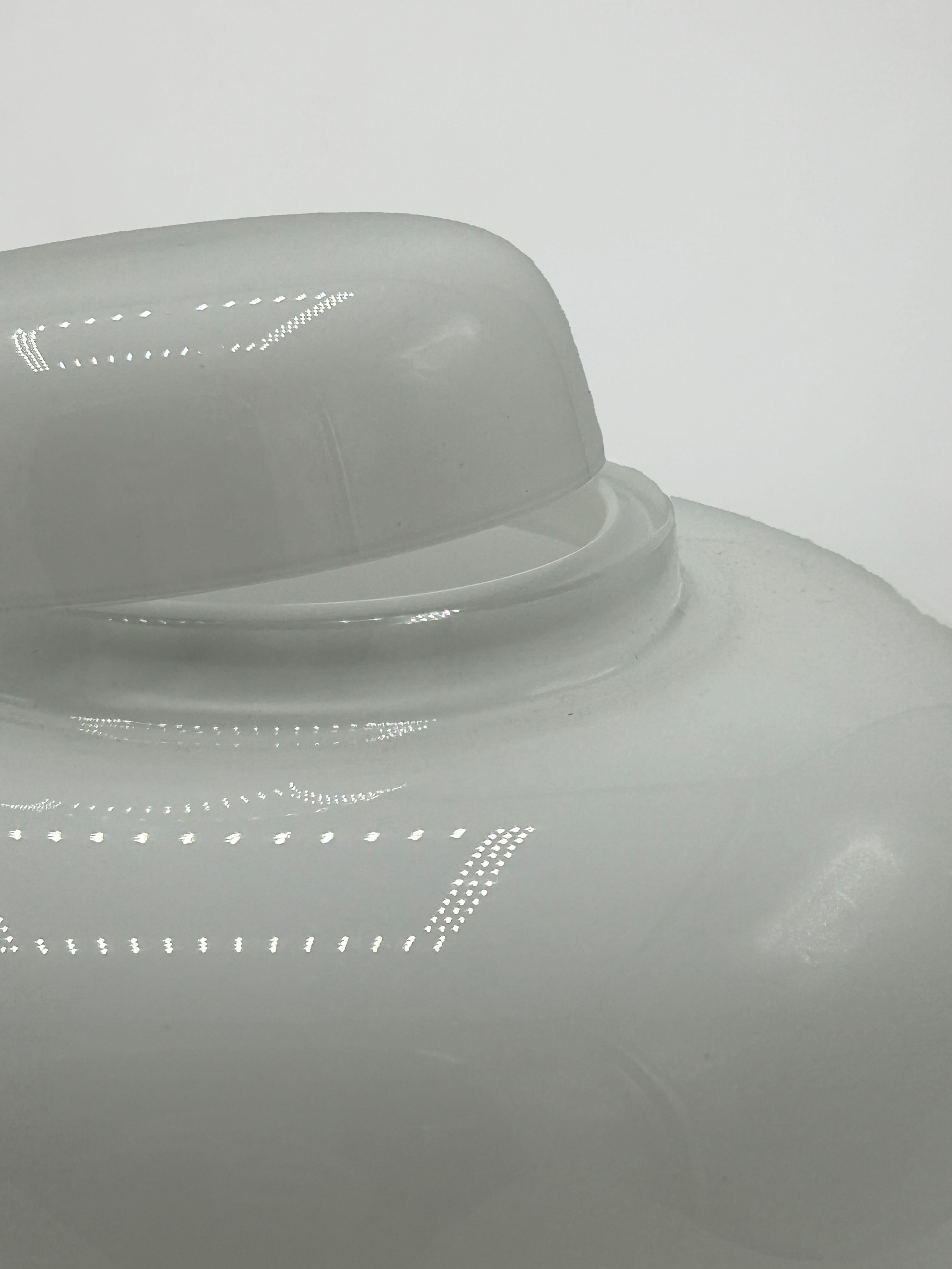 Argentino Querandi glass vase in white in vendita